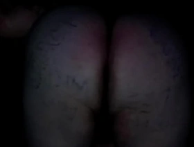 Gay man in a black thong shakes his huge ass on camera