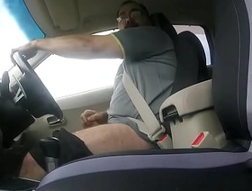 Wanking in the car