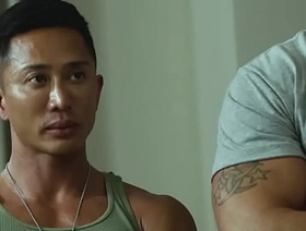 Gay recruit suck and fuck in threesome with couple