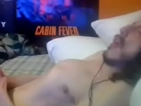 Gay disabled guy jerking off on camera