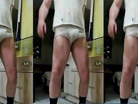 Video gay calzoncillos de nylon verga semi erecta Alejandro Mistral