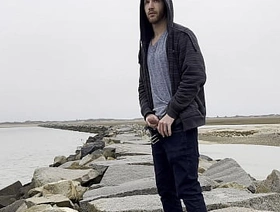 Peeing on the Rocks by the Ocean