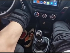 A random passerby with a big dick got into my car and we were drenched in cum