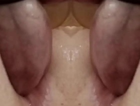 MIRRanuz SURREAL Panorama DP ANUS FUCK MASTURBATE crotchless panties BARBIE andBARBIE pegLEG tied to two 10in Dildos DP 2025020 M65