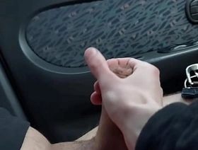 Young dick hunter twink gets to touch a public cruising dude's dick in a car