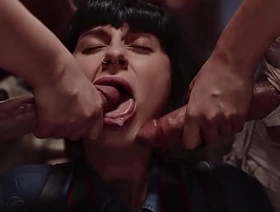 Girl Gets Trapped By Sex Craving Shemales - Futanari Bukkake Threesome