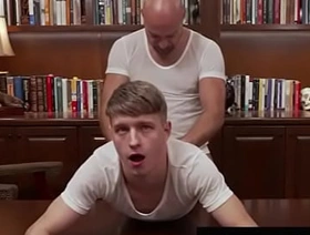 Hung Master bareback's boy over his desk @MasonicBoyz
