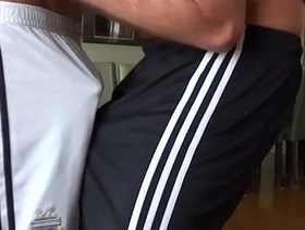 Dick Fight Dude is Back - My dick fight buddie loves to frott bulges in futbol shorts! My boner buddy is back, he loves r ...