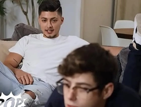 TWINKPOP - Angel Rivera Fucks Joey Mills' Mouth, Then Pounds Him Until He Covers Him With His Load