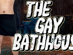 A gay man had sex with a lot of men in a gay bathhouse and swallowed a lot of cum