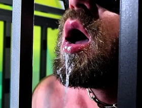 Caged, Blindfolded, and face fucked